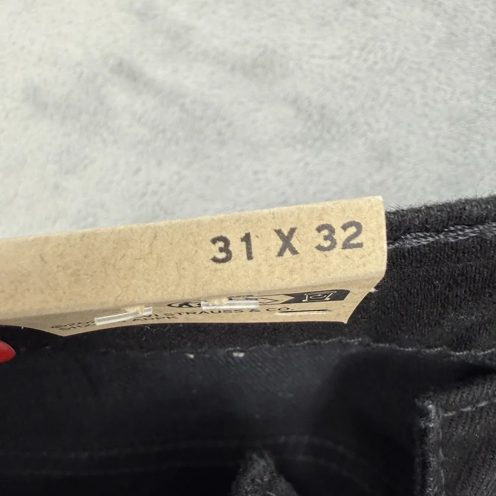 Levi's 559 Jeans Mens W31 L32 Relaxed Straight Slim Fit Stretch Black Denim